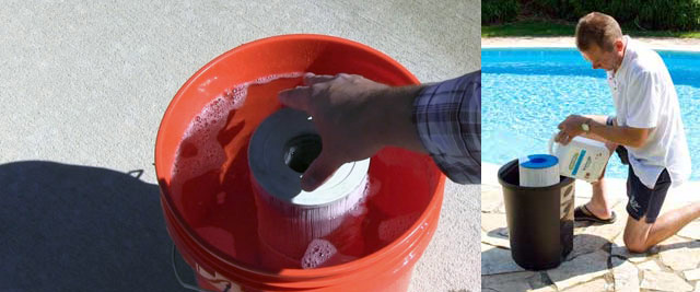 Brosse de nettoyage filtre cartouche aspirateur , piscine , spa , filtre  polyester