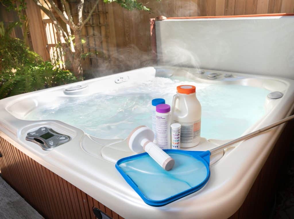 Produits chimiques pour entretien d'un spa
